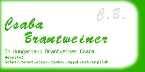 csaba brantweiner business card